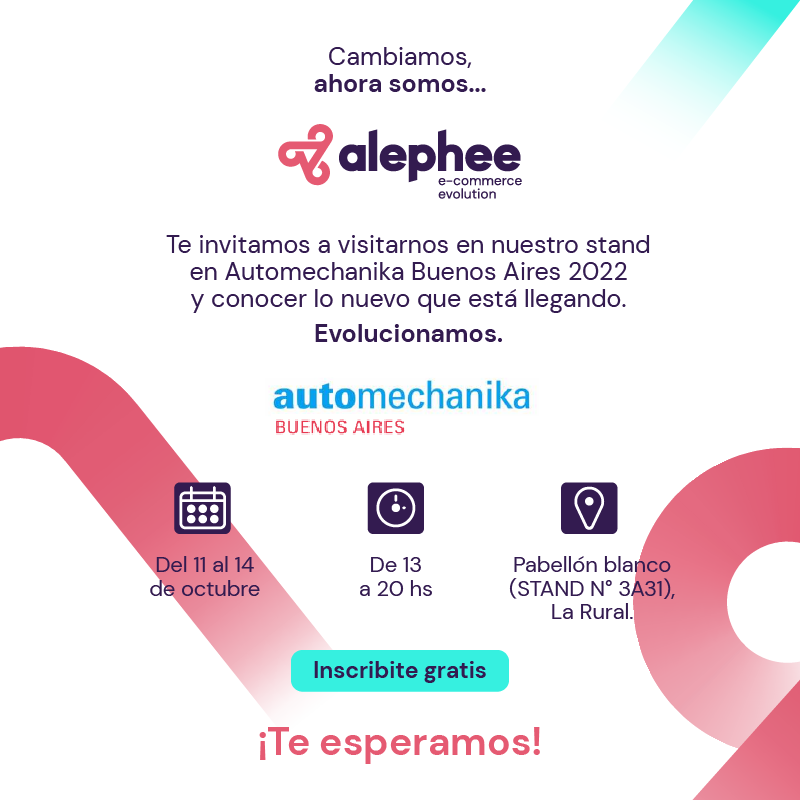 somos_alephee's tweet photo. Alephee dice presente en  Automechanika Buenos Aires 2022,
En breve abre sus puertas la exposción internacional líder en Argentina de servicios para la industria automotriz. Inscribite gratis https://t.co/8df7opjksA

#SomosAlephee #Alephee #AutomechanikaBuenosAires #ecommerce https://t.co/bJ667H8g0B