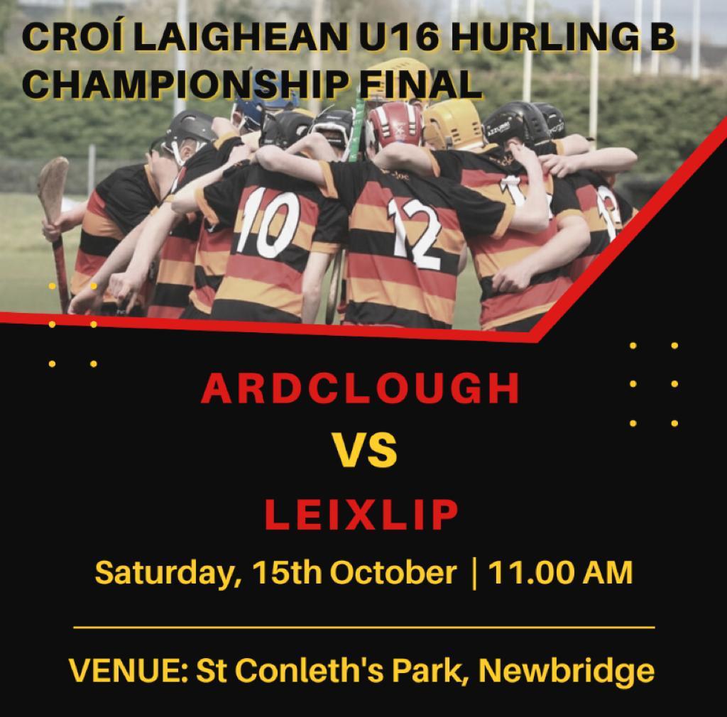 Best of luck to our U16 Hurlers in Final action on Saturday. All support appreciated!! 
#hontheclochs #molanoige 🇧🇪