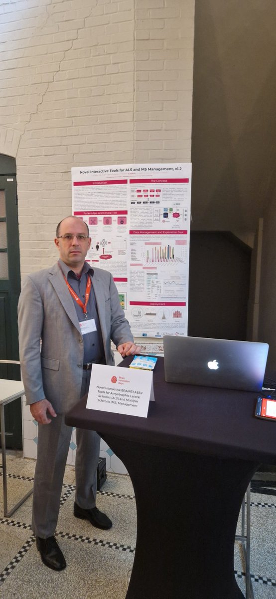👏<a href="/brainteaser2020/">BRAINTEASER</a> partner Vladimir Urosevic (<a href="/belitdoo/">Belit</a>) present the latest poster on "Novel Interactive Tools for #ALS and #MS Management" at <a href="/BrainDays/">Brain Innovation Days</a>

It showcases the project to the broader 🧠 ecosystem where there are opportunities for dialogue, investment &amp; collaboration!