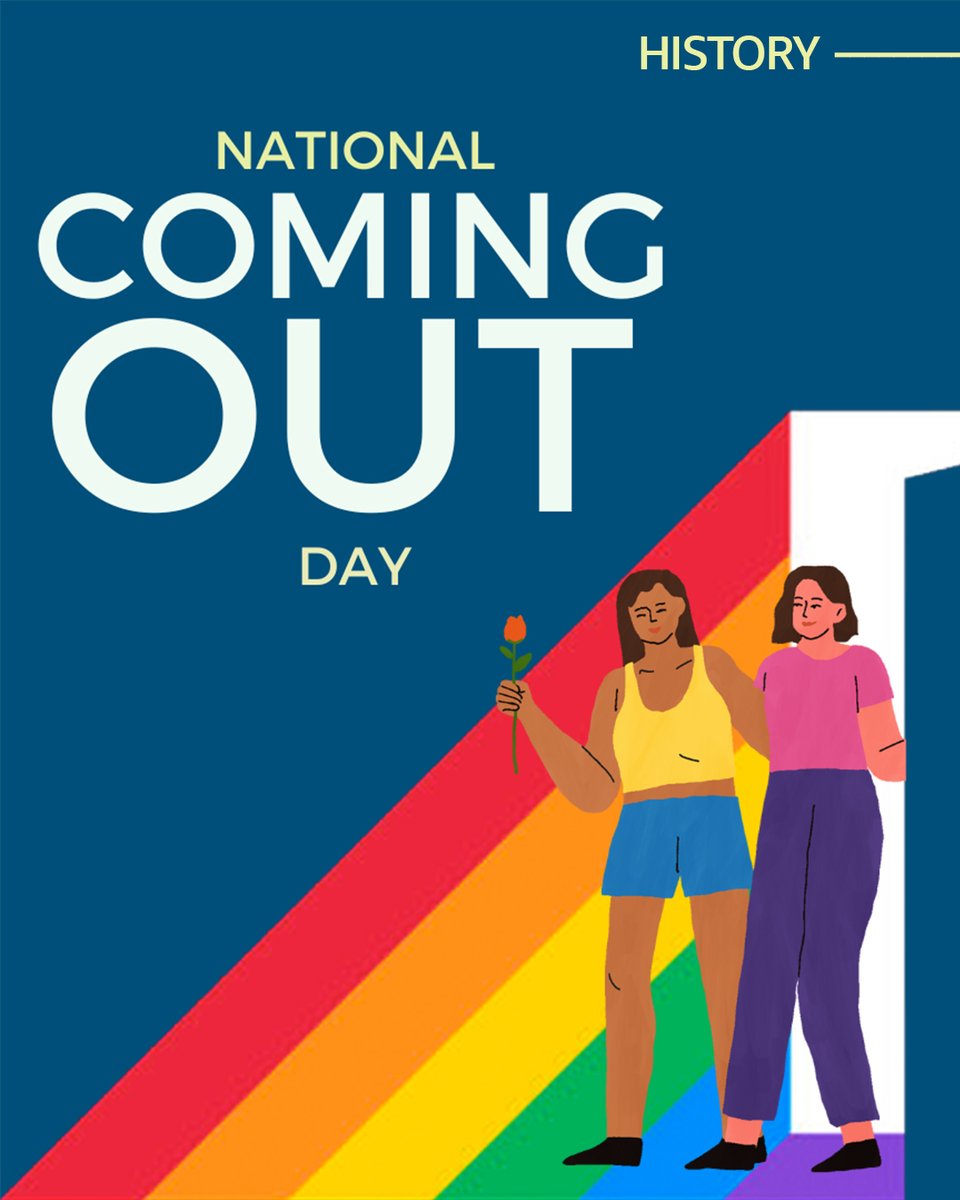 SassettiCPA's tweet photo. Happy #nationalcomingoutday 🏳️‍🌈

We've created an illustration of a brief history of this iconic day, now celebrated every year in the US on October 11th!
🌈❤️🧡💛💚💙💜

#beproud #loveislove #lgbtqia https://t.co/NyiU0l7j0P