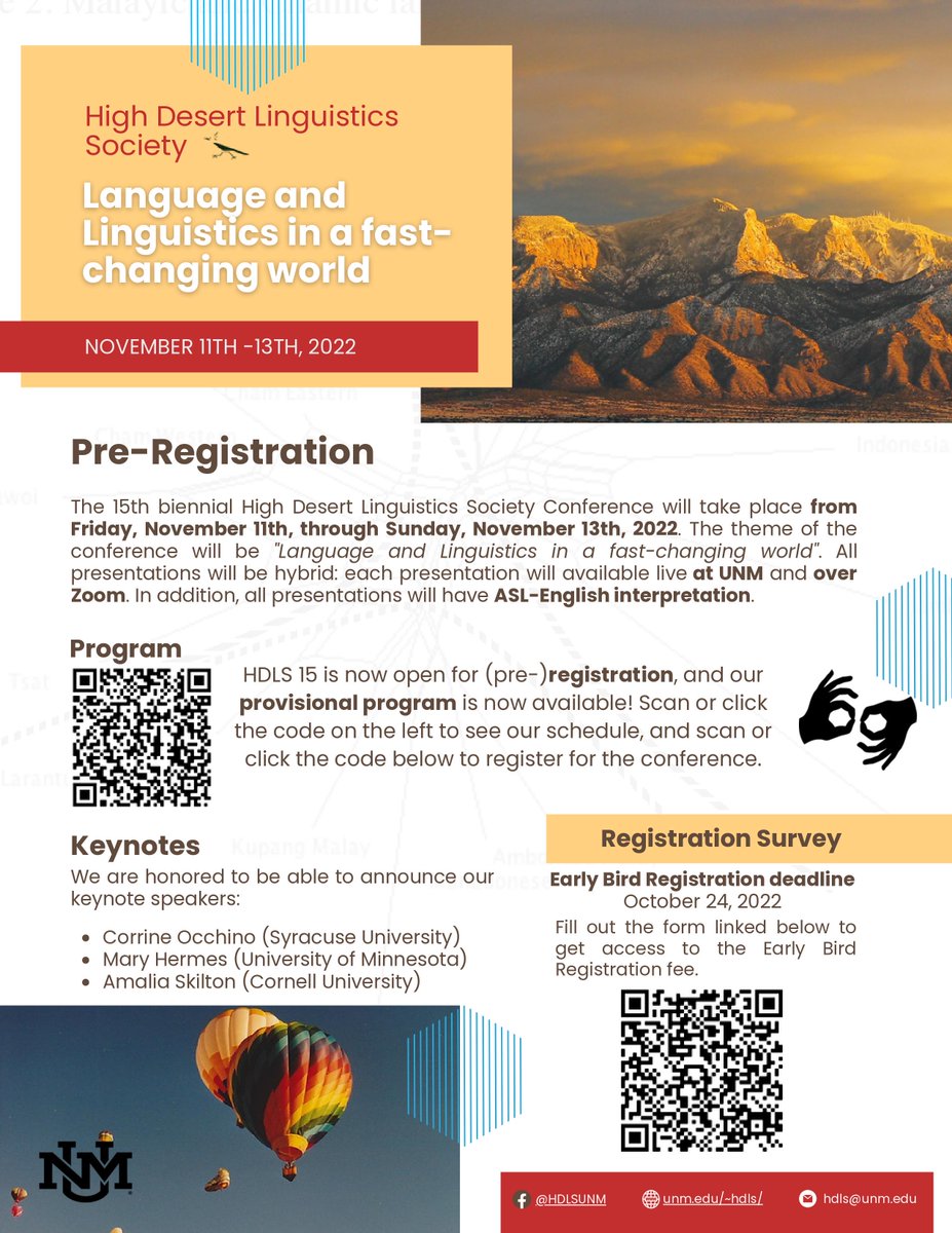 HDLSUnm's tweet photo. Registration for HDLS 15 starts now! Fill out the form below to register:
https://t.co/q0bvvNG63Z https://t.co/BAYzGt7UJF
