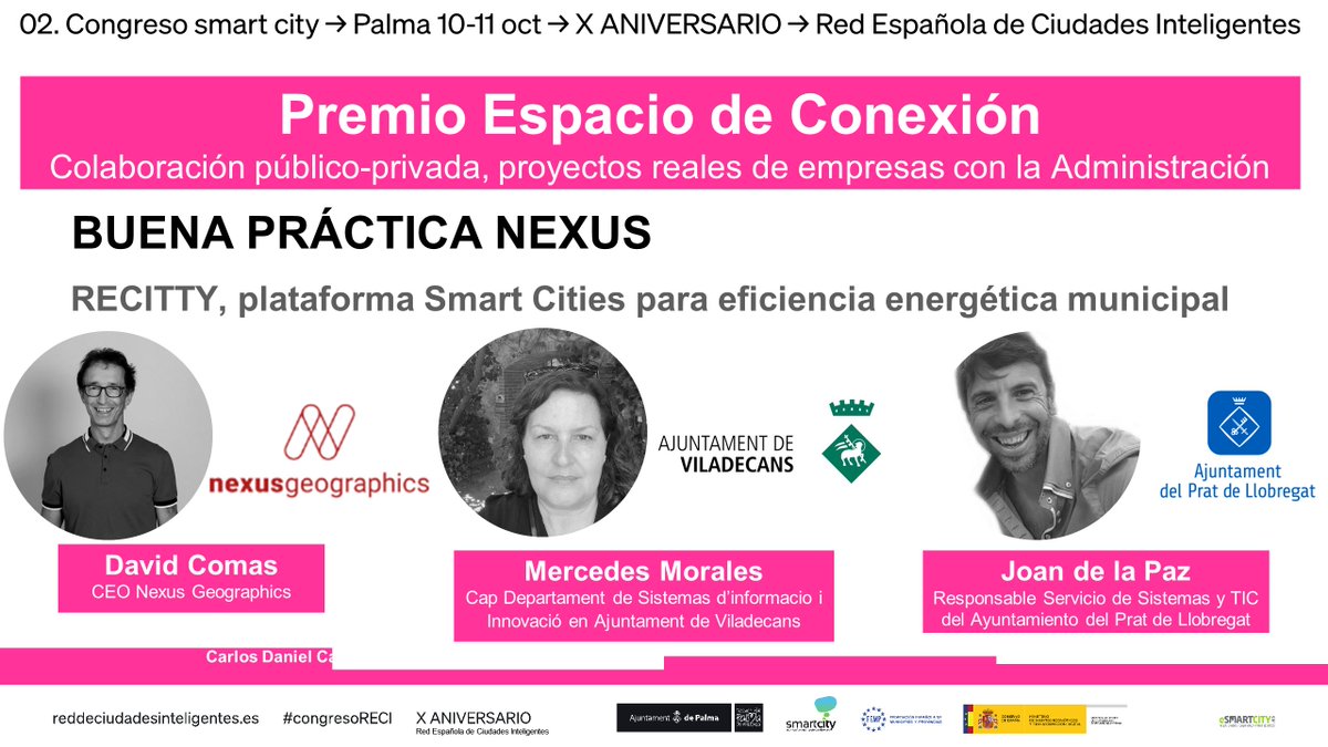 RedRECI's tweet photo. Premio Espacio de Conexión - Colaboración público-privada, proyectos reales de empresas con la Administración: @NexusGeographic junto con @AjuntamentViladecans y @ajelprat https://t.co/VBj2lFPe7P