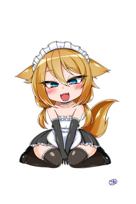 紺狐くん描きました 