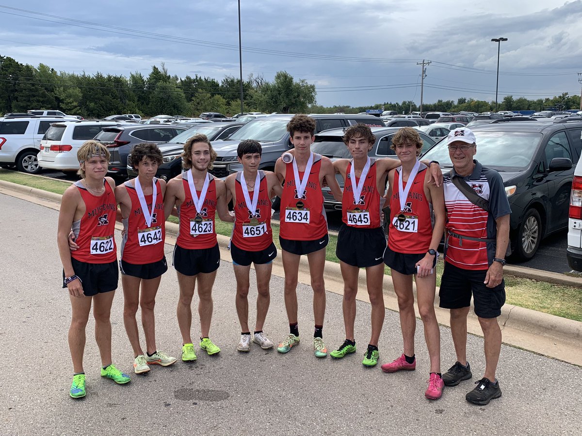 🐴👟 Your Central Oklahoma Athletic Conference Champions!!! Congratulations guys! @BroncoRunnersXC #GoBroncos #Horsepower @MustangSchools @MHS_Broncos @MHStheStable