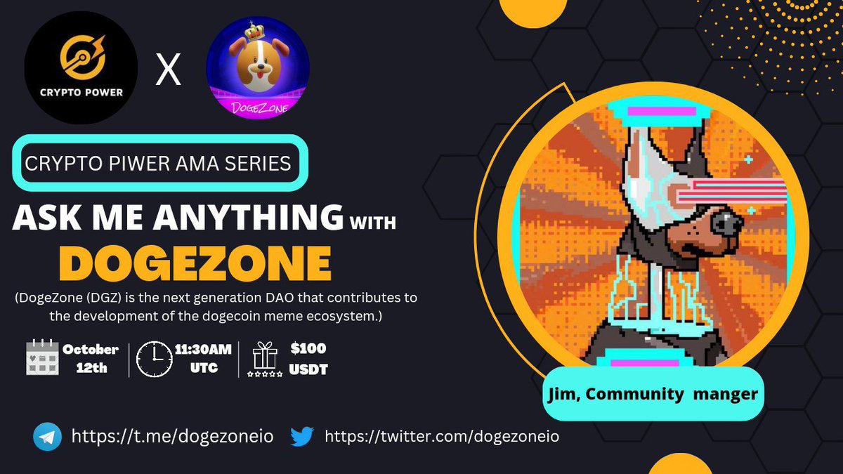 VixFinanceApp's tweet photo. 🔊We are Pleased to announce our Exclusive Text AMA With #DogeZone.🥳

🗓 Date : 12th October,2022
⏰ Time : 11:30 AM UTC 

💰Reward :$100 USDT

🏘Venue : https://t.co/l7fonYV8Cm

🔰Rules:

1⃣ Follow :@DogeZoneio &amp; @cryptopower26

2️⃣ Like, Retweet &amp; Send Your Best Questions. https://t.co/KABQgU7tNw