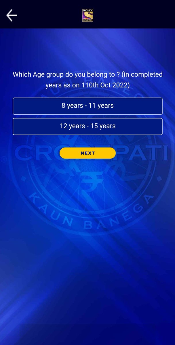 110th Oct 2022? Date mistake on sony liv app for play along kbc. @SonyTV @SrBachchan #KBC2022 #SonyLIV