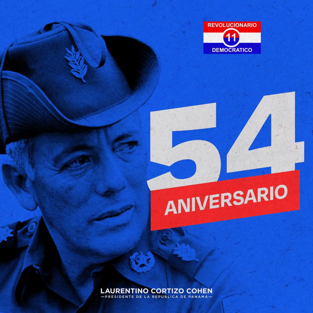 NitoCortizo's tweet photo. Hace 54 años inició un cambio profundo en nuestro país, un proceso revolucionario liderado por Omar Torrijos Herrera, un hombre visionario que luchó por su patria, por la justicia, los intereses del país y de los más humildes. 🇵🇦 @PRDesPanama https://t.co/YTQfV7T0Zz