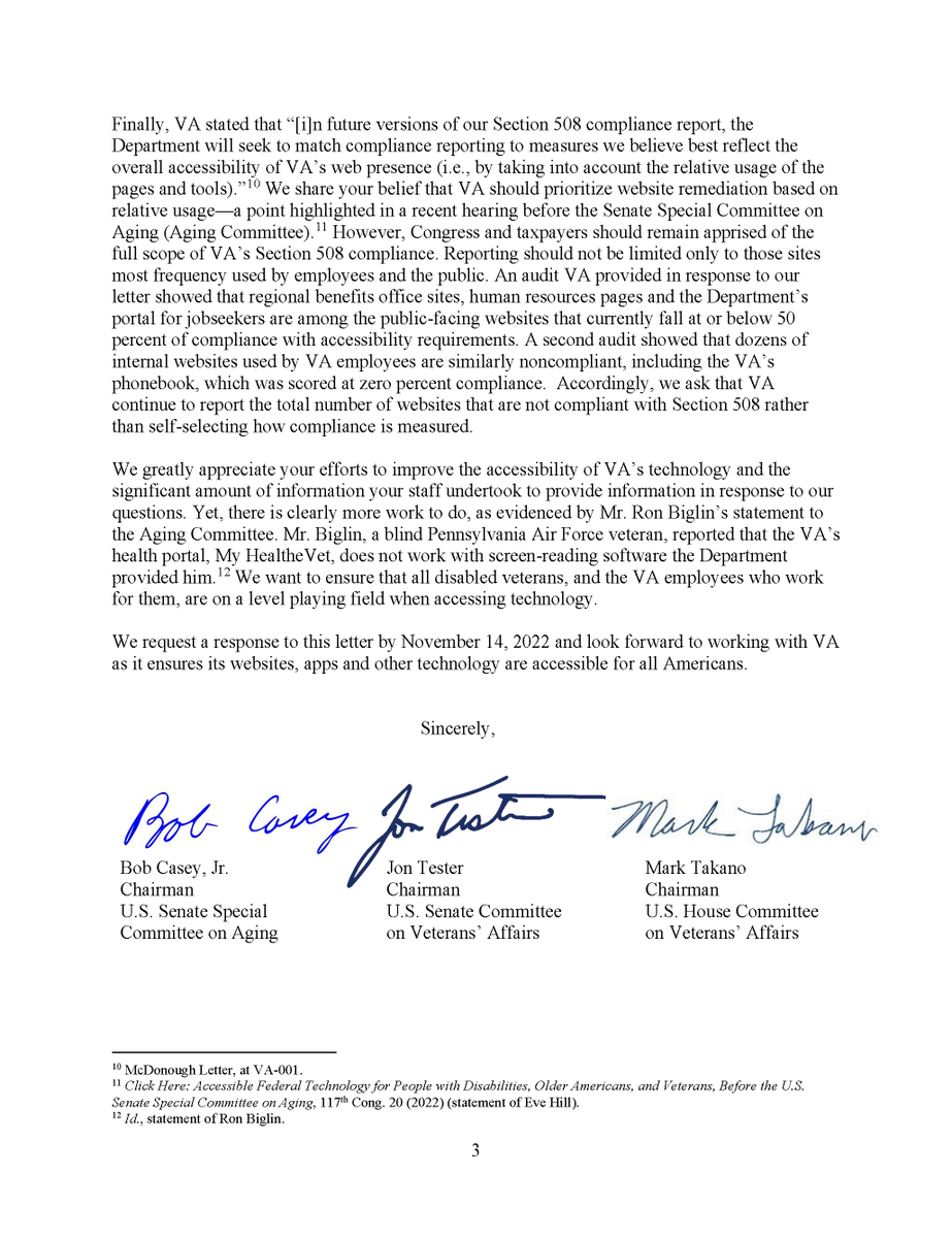 While @DeptVetAffairs is taking steps to improve the accessibility of their websites, the department must do more to ensure that all veterans are able to access VA’s online resources. sen.gov/casey/K6W8