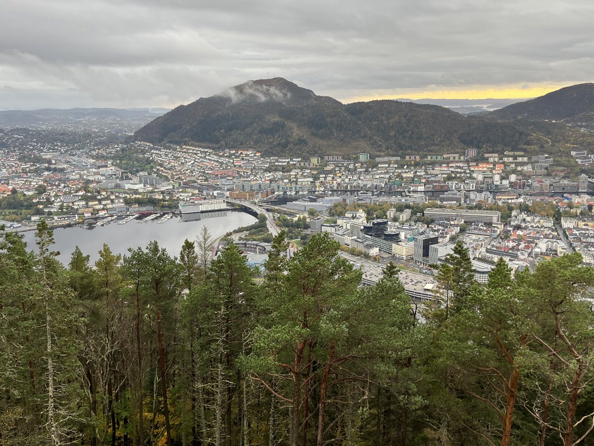 Back in Bergen teaching ⁦@uibgeo⁩ and visiting ⁦@VildeDimmen⁩ . This must be my 10th trip here but the first time I’ve made it up Floyen, thanks to lack of time or daylight. Well worth the wait!