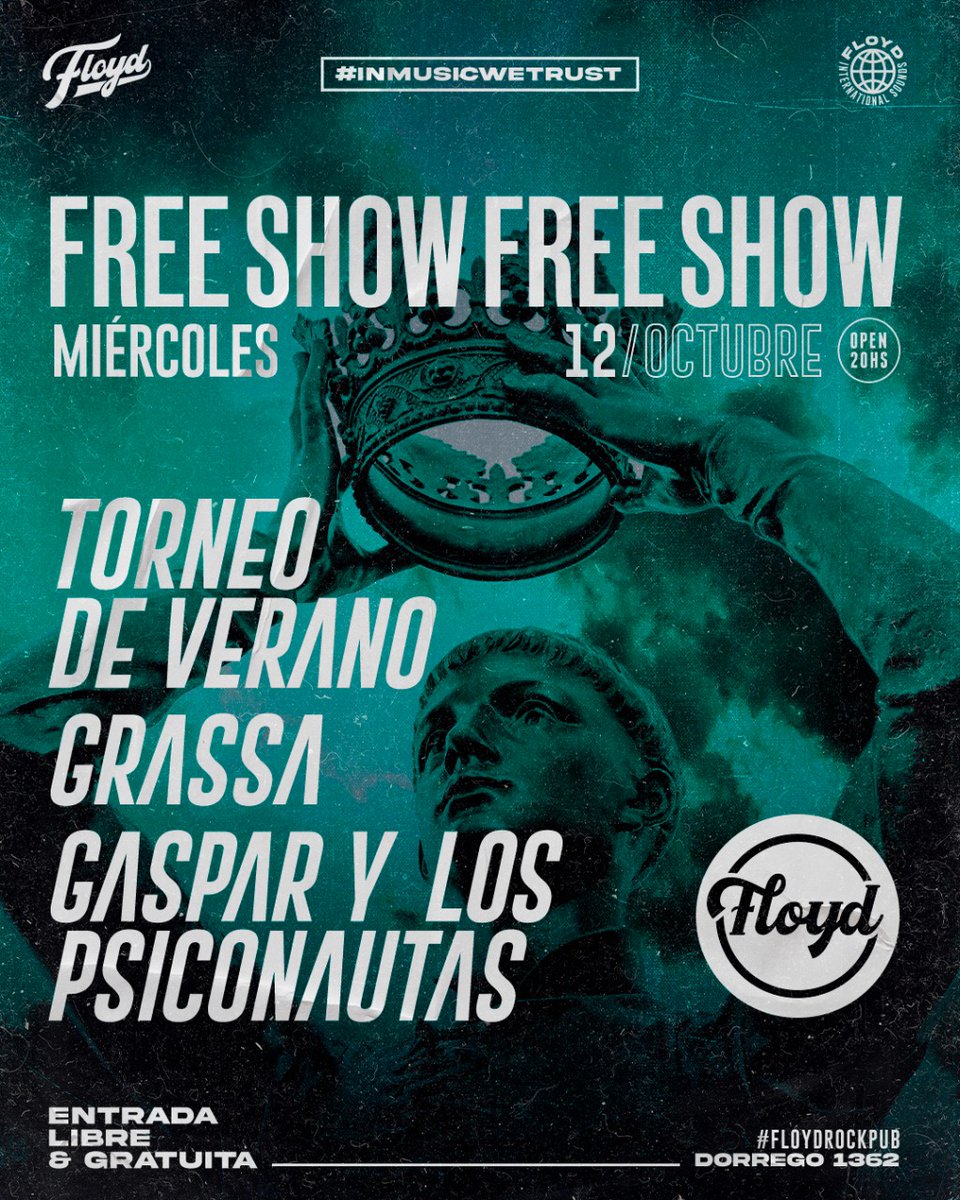 Mañana miércoles tocamos gratis! Antes de las 12 termina! Nos vemos ahí!! 🏆🌞💜