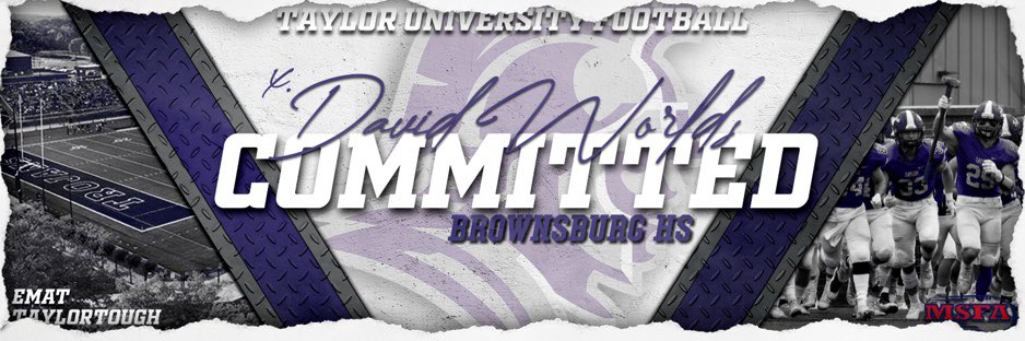 I have made my decision to commit to Taylor university . I would like to thank God first for everything he has blessed me with . I would like to thank my parents, <a href="/BHSdogsfootball/">BHS Football</a> and <a href="/taylor_football/">Taylor Football</a> for believing and helping me through every step of the way ! Go Trojans!