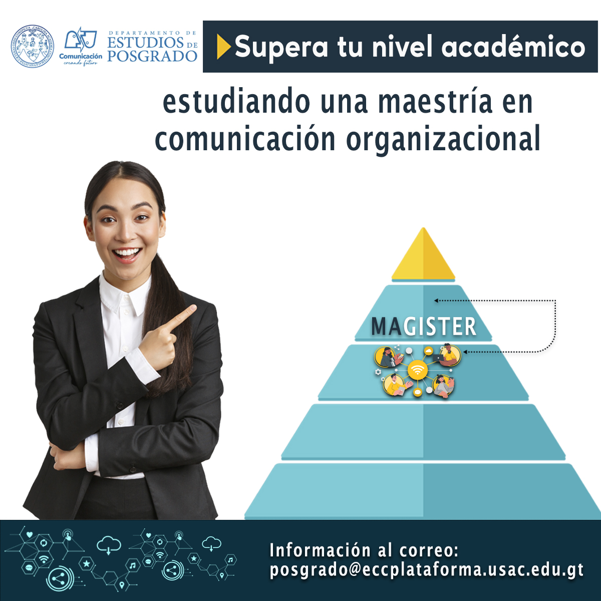comunicaciongt's tweet photo. Supera tu nivel estudiando una maestría en comunicación organizacional, mayor información al correo posgrado@eccplataforma.usac.edu.gt  
 #Universidad #PosgradosECC #Progreso #Superación #Especialización #SanCarlos #EccComunicacionUSAC #EccCreandoFuturo #EccComunionUsac https://t.co/EK5hxgnY4Q