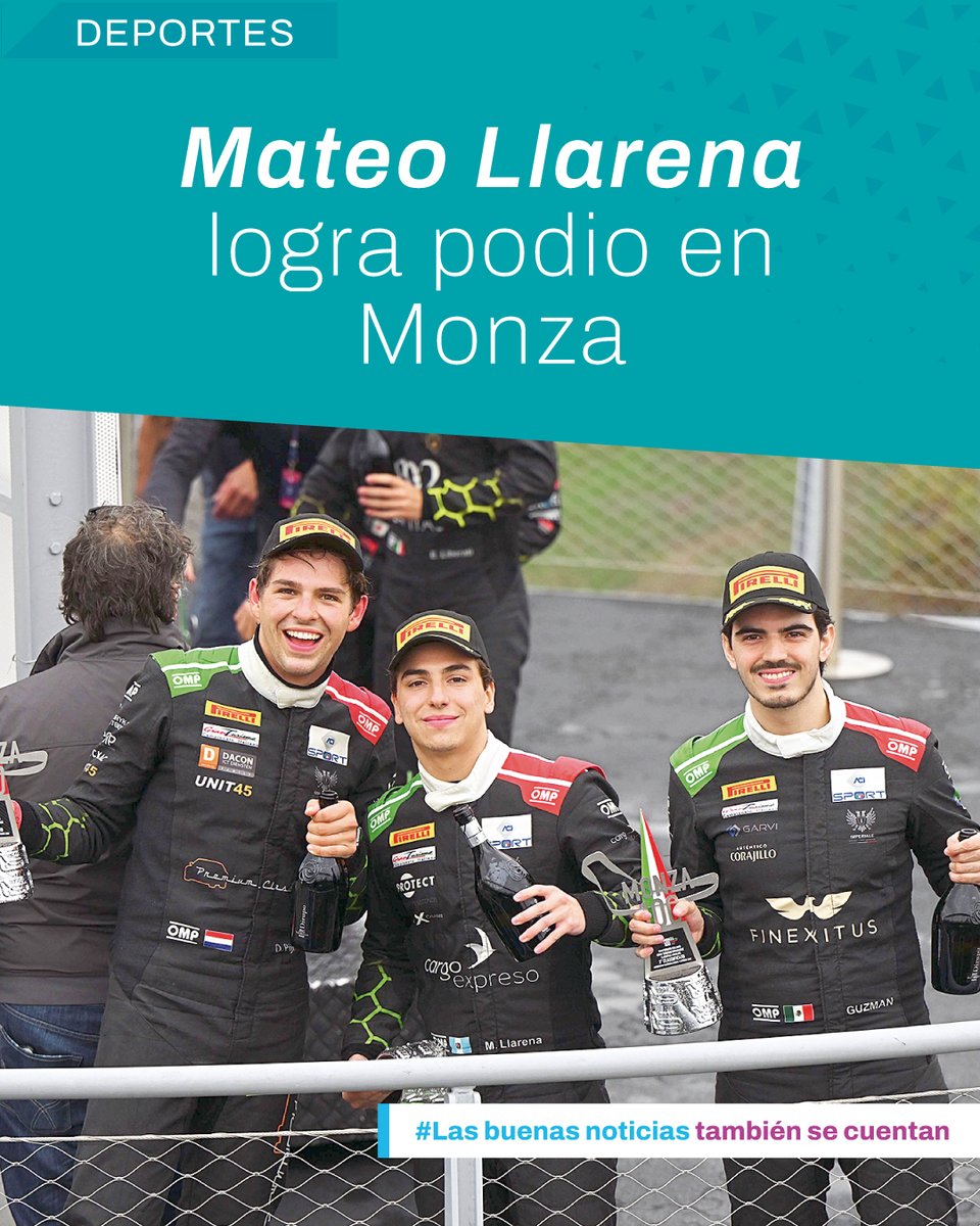 DeportesDCA's tweet photo. El guatemalteco Mateo Llarena y su equipo obtienen el tercer lugar en el Campeonato Italiano GT Endurance 2022🏎️🥉.
Los detalles de la competencia aquí👇🏻
https://t.co/WxrukbjKAj
#LasBuenasNoticiasTambiénSeCuentan
#DeportesDCA #Campeonato #Raicing https://t.co/YTs8NmbMre
