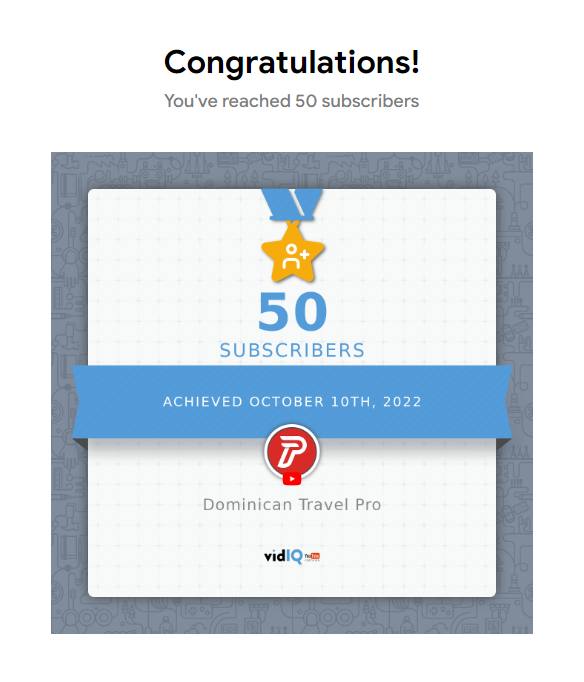 dotravelpro's tweet photo. .@JairoMateoRD -  We reached 50 subscribers on our YouTube channel Dominican Travel Pro.

We aim to hit our strategic goals one by one. 

There's so much more to come, under God's name.

Be a Pro, a Travel Pro. 

#dominicanrepublic #jackmateo #dominicantravelpro #travelprosnation https://t.co/CbANmGcwky