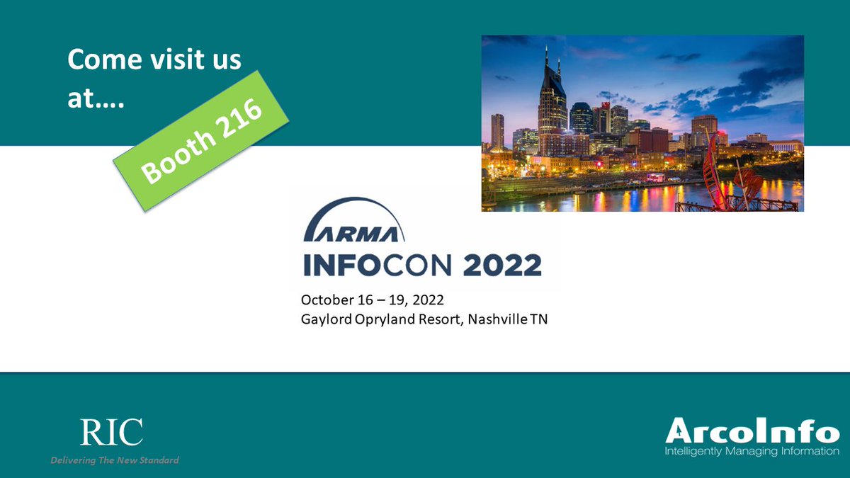 Are you attending #InfoCon2022 #ARMA? Pass by our booth to know more about our latest document automation solution in partnership with Reliance Information Consulting!
<a href="/ARMA_INT/">ARMA International</a>