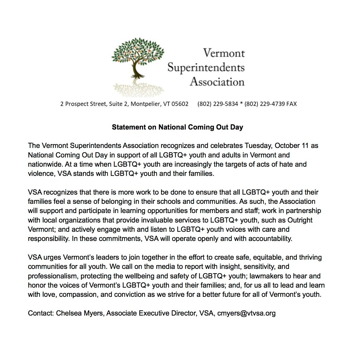 Vermont Superintendents Association tweet media