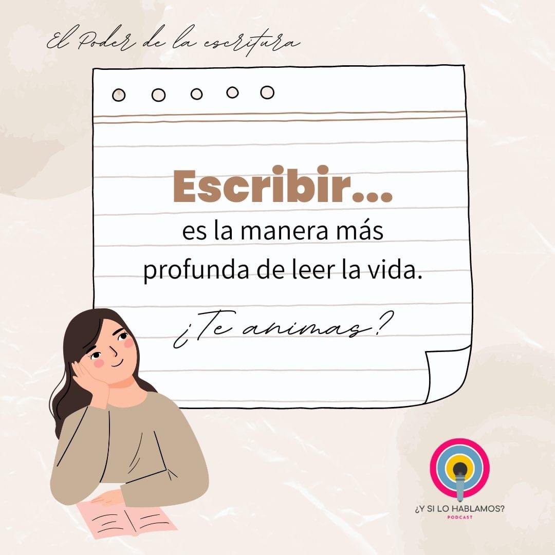 YSLHpodcast's tweet photo. Escribir nos permite fluir, imaginar, volar, desahogarnos.
Escribir es terapéutico, nos libera.

No se pierdan este Jueves el podcast Episodio 120: El poder de la escritura con una invitada de lujo.

#YSiLoHablamos
#escribir
#ElPoderdelaEscritura https://t.co/AxrhtO8pWe