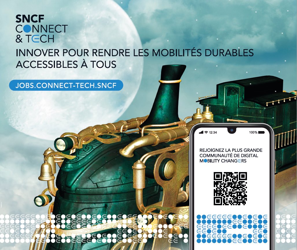 SNCFConnectTech's tweet photo. 📅 Le @devfestnantes, c’est bientôt !
RDV du 20 au 21 octobre à la Cité des Congrès de @nantesfr pour rencontrer nos équipes RH et Tech.

Retrouvez-nous pour échanger sur nos projets, nos #ITJobs #CDI #Stages et rejoignez la plus grande communauté de #DigitalMobilityChangers 👇 https://t.co/QR7swlAQf5