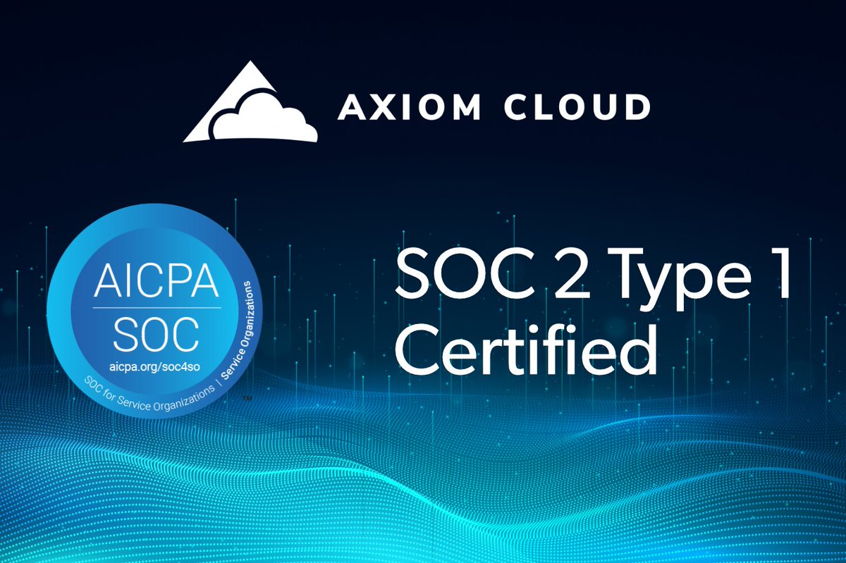 We're excited to share that Axiom Cloud has achieved SOC 2 Type 1 #compliance! This audit and certification affirms that our information #security practices, policies, &amp; operations meet the SOC 2 standards for security, availability, and confidentiality.
prnewswire.com/news-releases/…