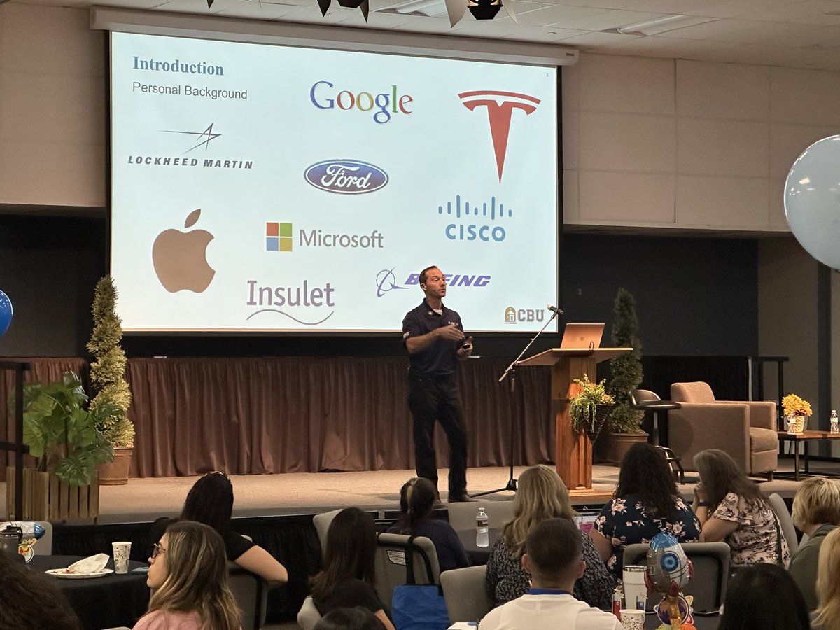 step_stem_ie's tweet photo. What a great keynote from Phil van Haaster, Dean of Engineering at @calbaptist to kickoff Educator #STEPCon22! https://t.co/51fJOSF7uY