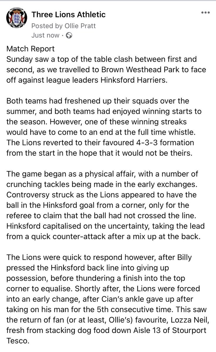 Three Lions Athletic tweet media