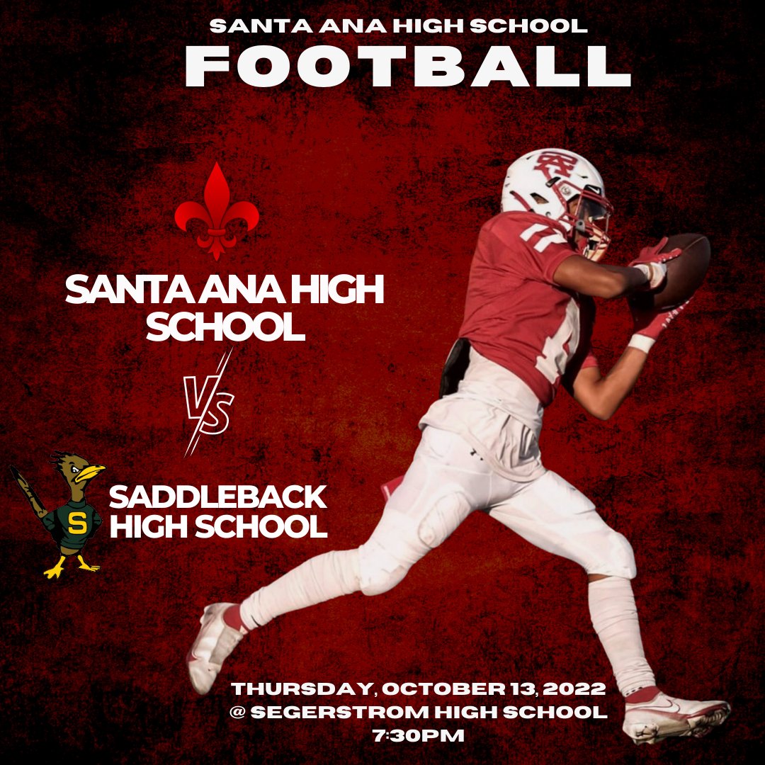 Away game ‼️@ SEGERSTROM HIGH SCHOOL‼️ LET’S GOOO SAINTS!!! #OnceASaintAlwaysASaint #SahsFootball