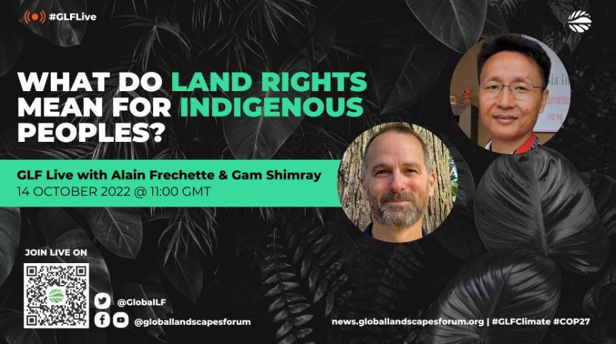 📢 #EventAlert! RRI's Alain Frechette and <a href="/aippnet/">Asia Indigenous Peoples Pact (AIPP)</a>'s Gam Shimray will be speaking with <a href="/GlobalLF/">Global Landscapes Forum (GLF)</a> this Friday about the launch of the Land Rights Standard. #LandRightsNow

Mark your calendars + watch live on GLF's YouTube channel 👇🏾
rightsandresources.org/glf-live-lrs/