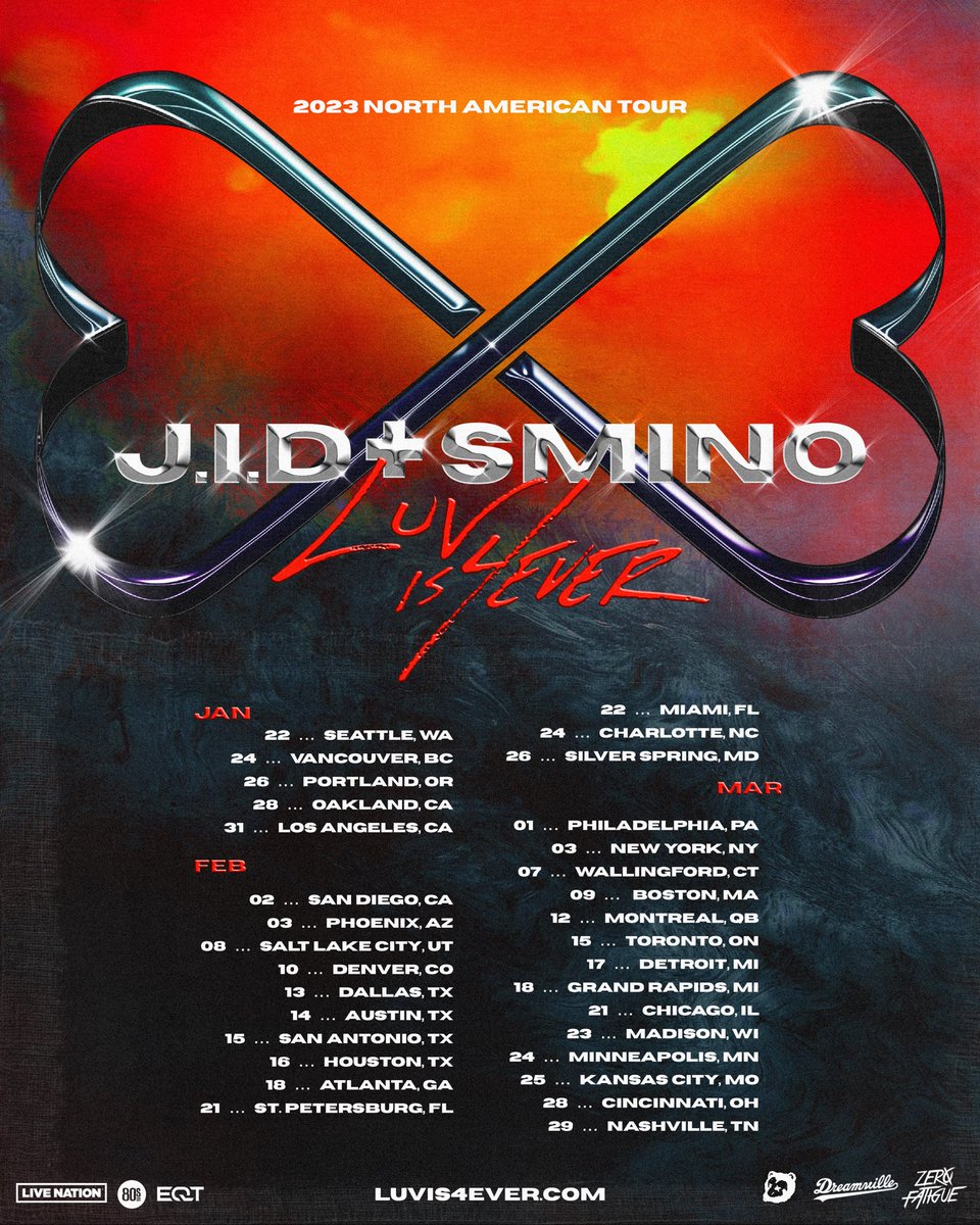 FredLozano's tweet photo. https://t.co/gLRm0LLCYH ❤️♾️ @JIDsv @smino 
Presale 🎟️ “LUVIS4EVER” https://t.co/D0OzyqmYJL