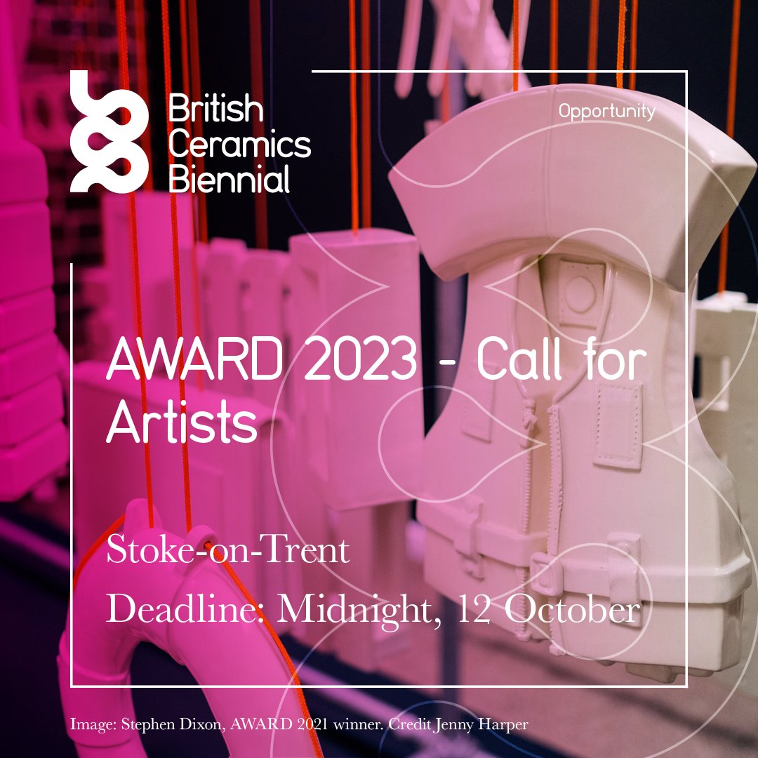 Clare Wood (@cew_wood) on Twitter photo I promise this is the last time I'm going to mention the deadline for submitting a proposal to Award 2023. It's midnight on 12 October, aka very soon! All info here: britishceramicsbiennial.com/about/opportun… (By the way, once we get nearer the #BCBFestival, I'll be mentioning Award again - often) I promise this is the last time I'm going to mention the deadline for submitting a proposal to Award 2023. It's midnight on 12 October, aka very soon! All info here: britishceramicsbiennial.com/about/opportun… (By the way, once we get nearer the #BCBFestival, I'll be mentioning Award again - often)