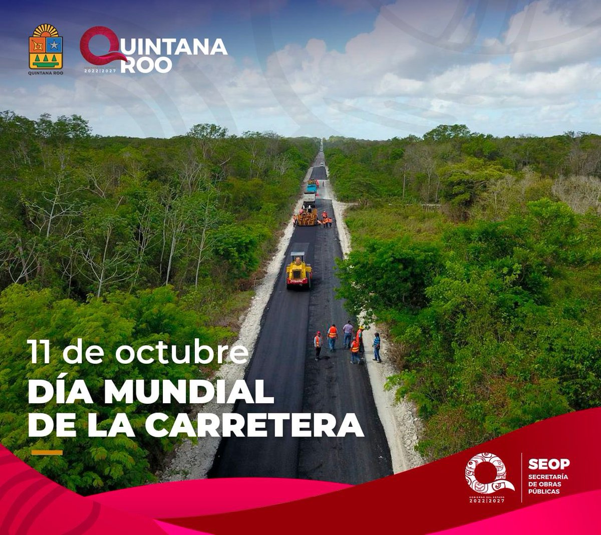 irazusarabia's tweet image. Hoy Celebra el Día Mundial de la Carretera, para poner en valor la importancia de las vías en el desarrollo de la sociedad, por eso en el gobierno de @MaraLezama, se dará prioridad a las acciones que promuevan la movilidad en favor de las y los quintanarroenses.