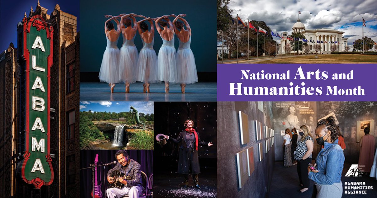 It’s National Arts &amp; Humanities Month! The arts and humanities often go hand in hand – expressions of creativity and context that give life meaning. Or, as President Biden called them: “the soul of America.” We agree. 

Thanks for your partnership, <a href="/Alabama_Arts/">Alabama State Council on the Arts</a>! #NAHM22