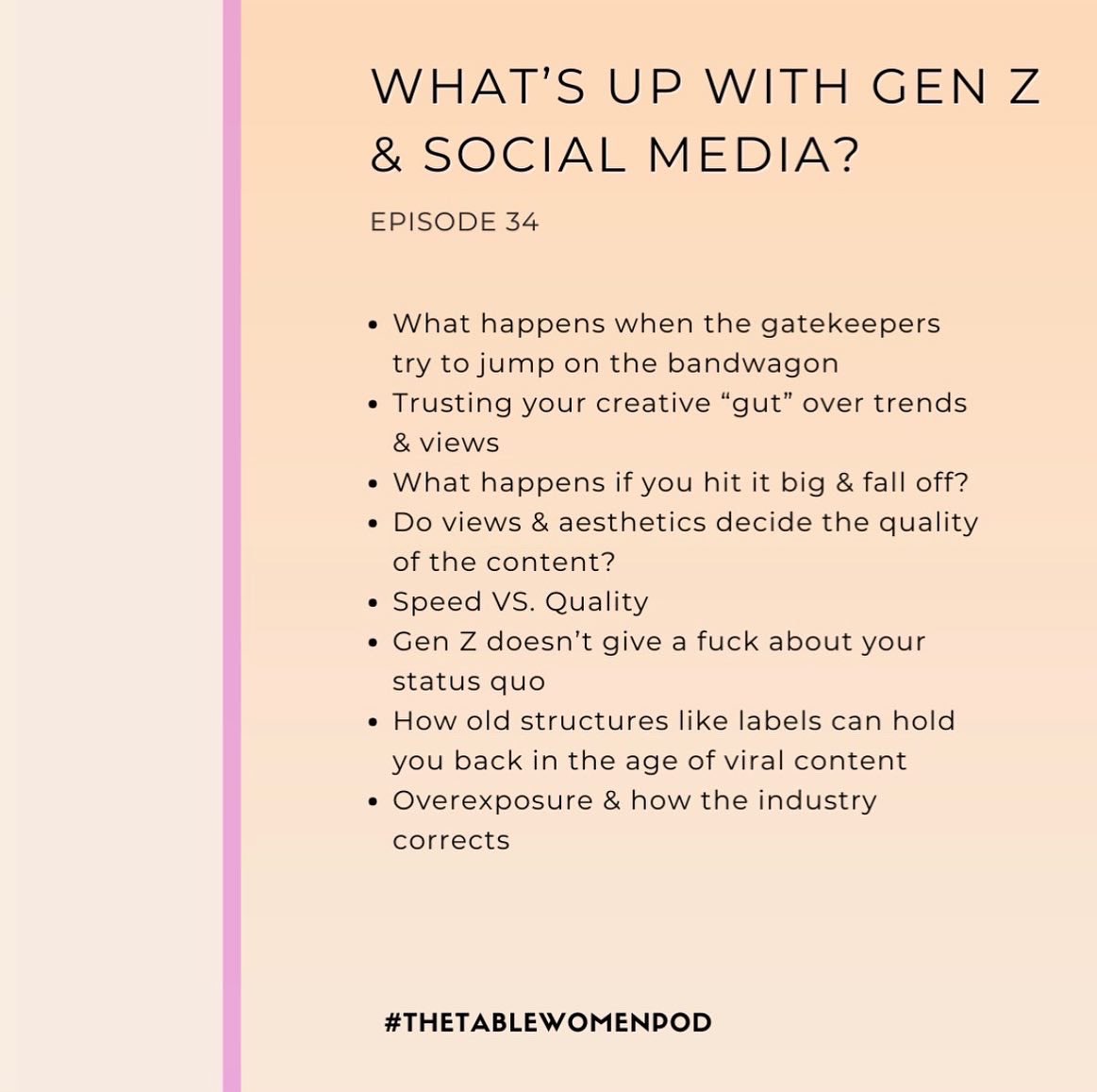 The Table: Women in Entertainment Podcast tweet media