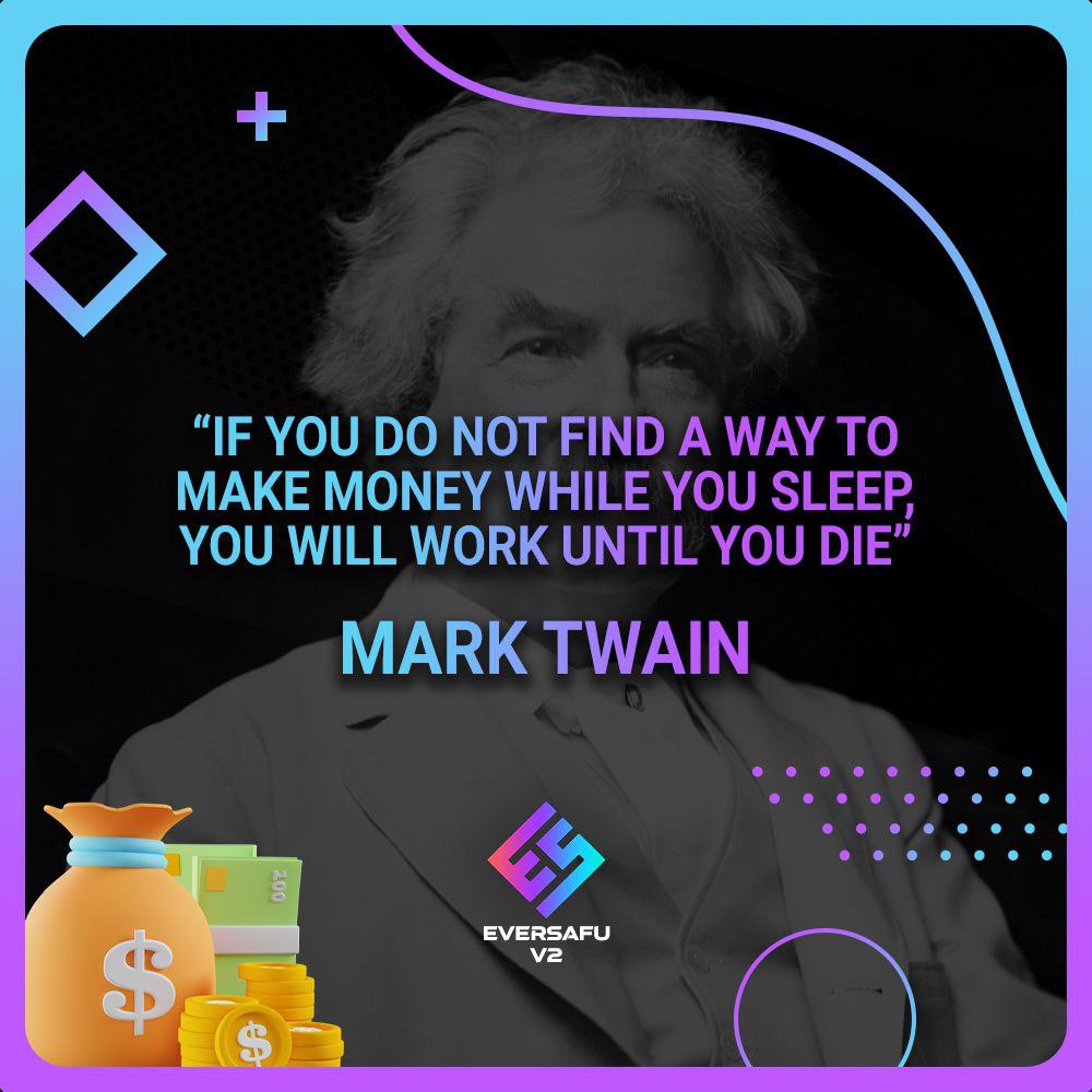 InDefiWeTrustt's tweet image. Solid advice from one of my favorite authors. Our #hodlers earn #passiveincome on their #investment while they sleep 🛌 

🌏 eversafuv2.com

#eversafuv2 #es2 #busd #positiverebasepassiveincome 
#passivebusdrewards