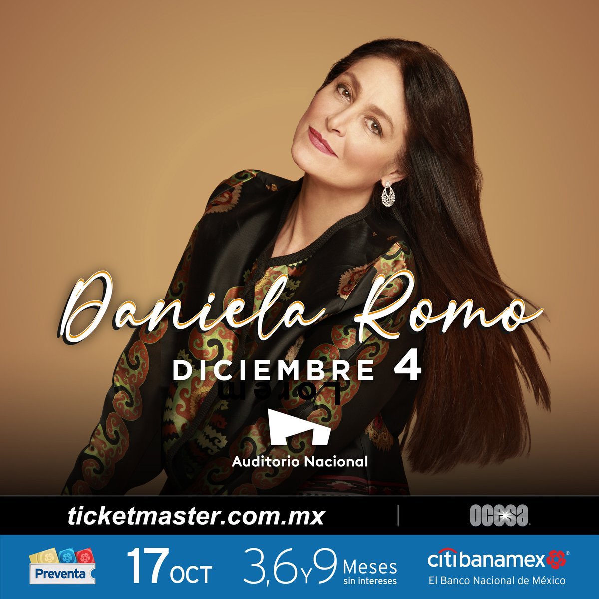 🙌🏻✨ Feliz de anunciarles una nueva fecha en el <a href="/AuditorioMx/">Auditorio Nacional</a>‼️ Acompáñame este 4 de diciembre para rememorar grandes éxitos y abrazar la vida 🥰 Preventa de boletos el 17 de octubre 🎟  #DanielaRomo #AbrazaLaVida #AuditorioNacional #DanielaRomoEnConcierto #México #Cdmx #Música