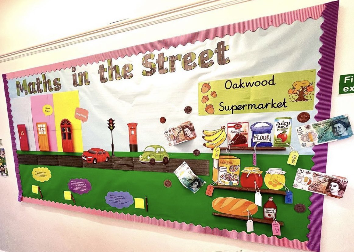 LutonOakwood's tweet photo. Our Oakwood staff and children put together some outstanding displays surrounding the theme of ‘Maths All Around Us’! 🧮🌍✨

#maths #display #primaryschool https://t.co/1mtZItnu8R