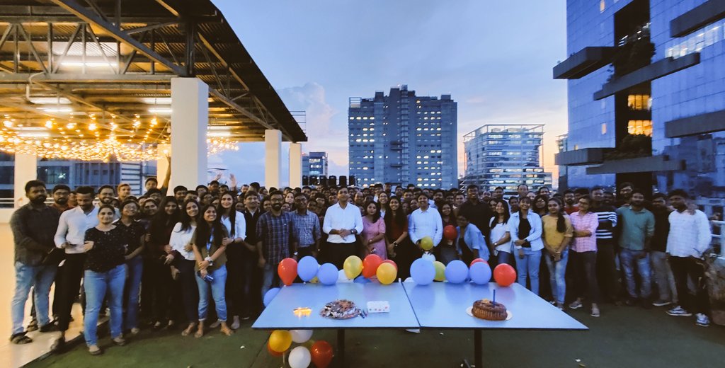 vivbajaj's tweet photo. 200+ team members celebrating my special day.

#Proud

@elearnmarkets 
@mystockedge 
@StockEdgeSocial https://t.co/G1AgdyVTar