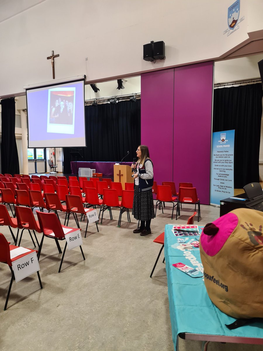 SStninian's tweet photo. An inspirational assembly for S5 delivered by Mrs Cahill who volunteers for charity @CoppaFeelPeople. Thank you for sharing stories, experiences and important information on breast cancer awareness #inspirational #awareness 👏 @stninianshs https://t.co/A5BgLE6LBI