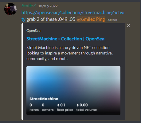 TridentNFT's tweet photo. Slow and steady wins the race 🔥🐻 @x6MileZ 
Discord link in Bio - #NFT 

Street Machine 0.05➡️0.27 (~5x) https://t.co/oB9OZ7WY1f