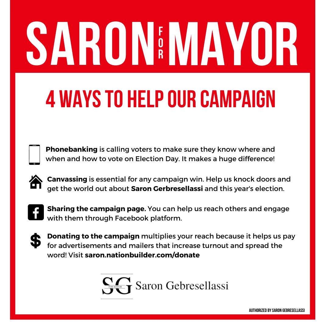 We have many folks asking how they can help our campaign, and we want you to know that every bit helps! Here are for ways you can help us win the race this Election Day!