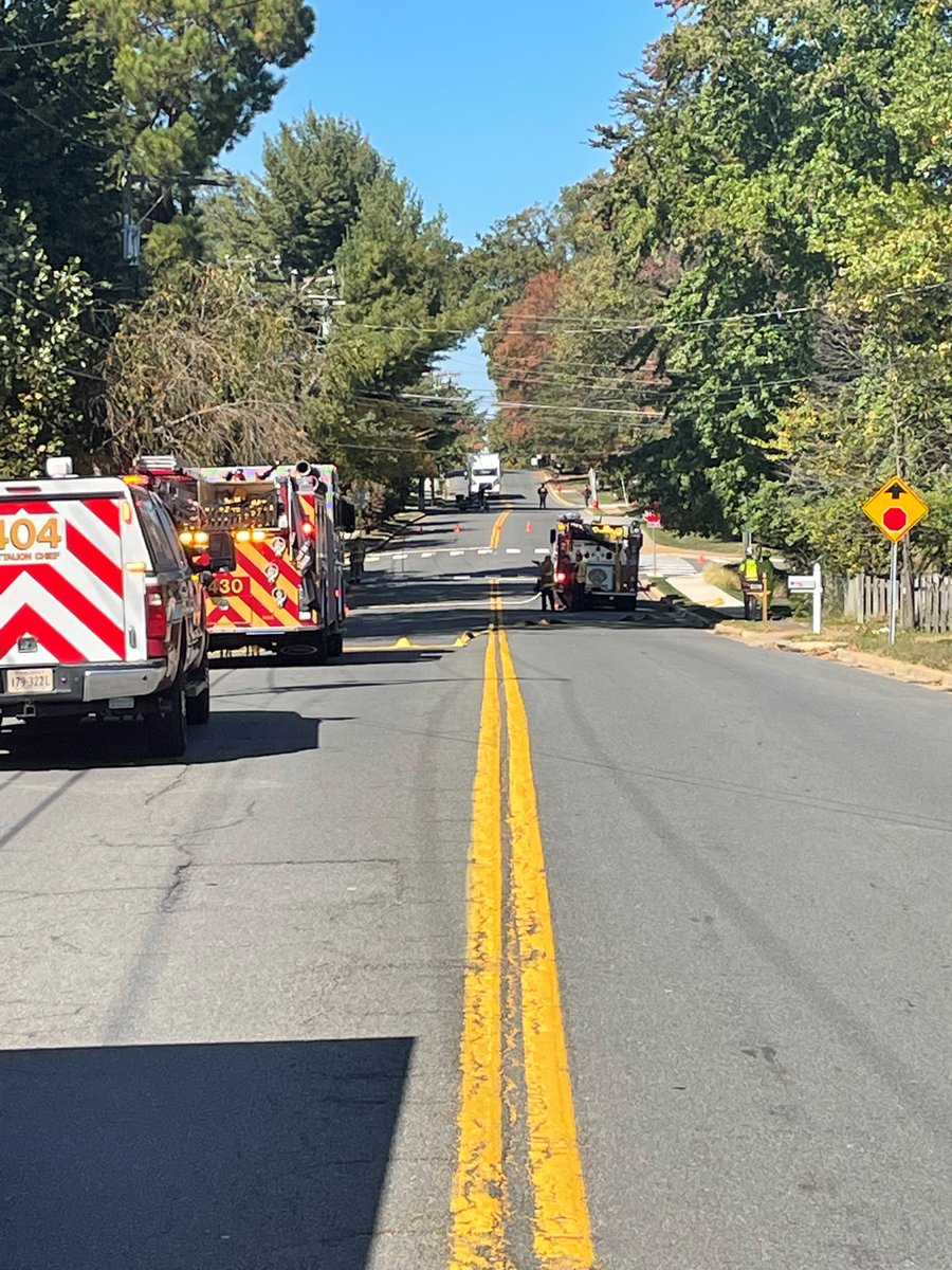 Alert:  Due to a gas leak, Park Street is closed from Harmony Drive, SE to Elmar Drive, SE, and Tapawingo Road is closed from Lullaby Lane S to Glyndon Street, SE. Traffic is being redirected, and Washington Gas has been notified.  No estimate on when this will be resolved.