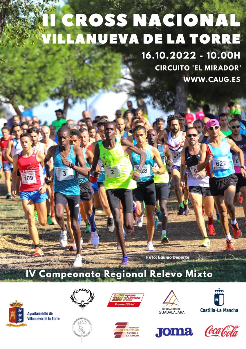 VillanuevaDLT's tweet photo. ℹ VILLANUEVA DE LA TORRE QUIERE CONSOLIDAR SU “GRAN FIESTA DEL ATLETISMO” CON LA CELEBRACIÓN DE SU II CROSS NACIONAL

📌 La jornada deportiva tendrá lugar el domingo 16 en el circuito del parque ‘El Mirador’ https://t.co/tusMys0E6U