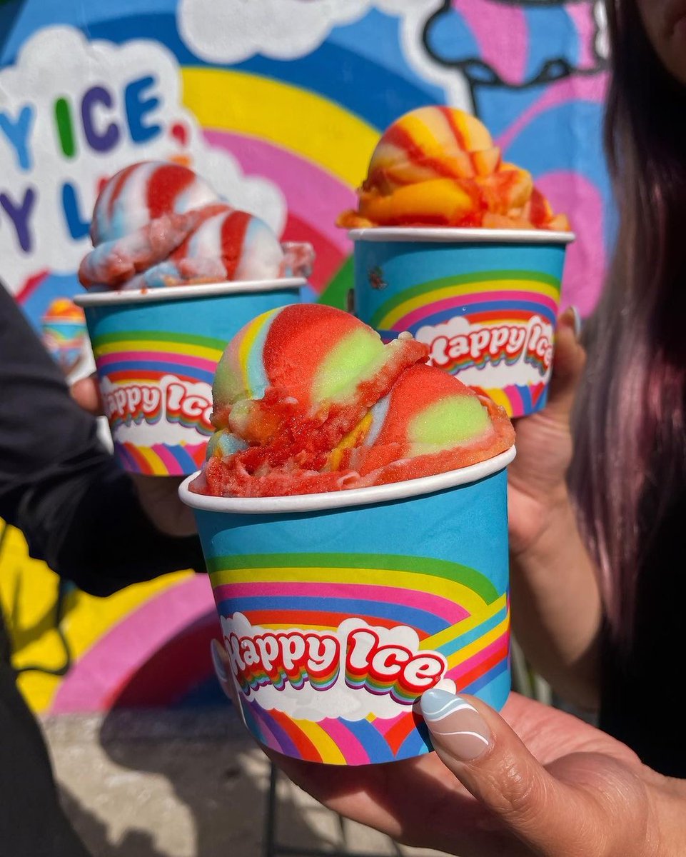 Icy your true colors. {Philly Water Ice} / 📷: <a href="/HappyIcela/">Happy Ice</a> // 🍧 #losangeles #fabfoodtravels //📍: Los Angeles, CA // FAB TIP: Nut Free, Dairy Free, Vegan, and Kosher.