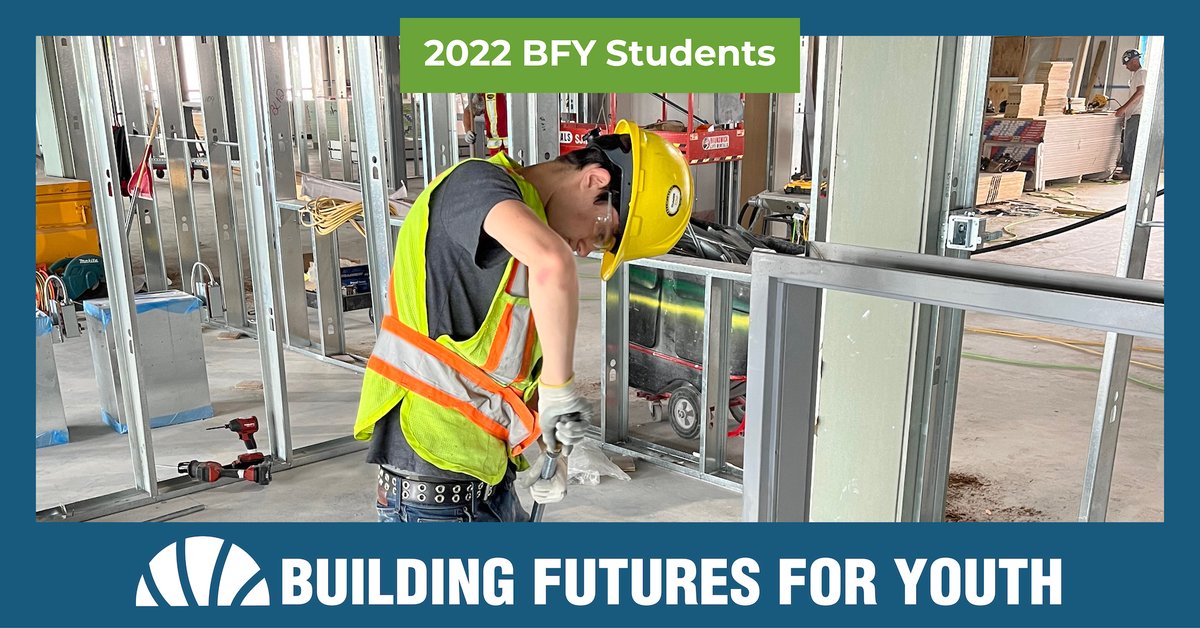 #BFYStudents were hard at work this summer, logging a minimum of 200 hours on their worksites — gaining valuable experience in construction. Pictured here are Simon, Cole, and Matthew, each busy learning the ropes from Graves Electrical earlier this summer.