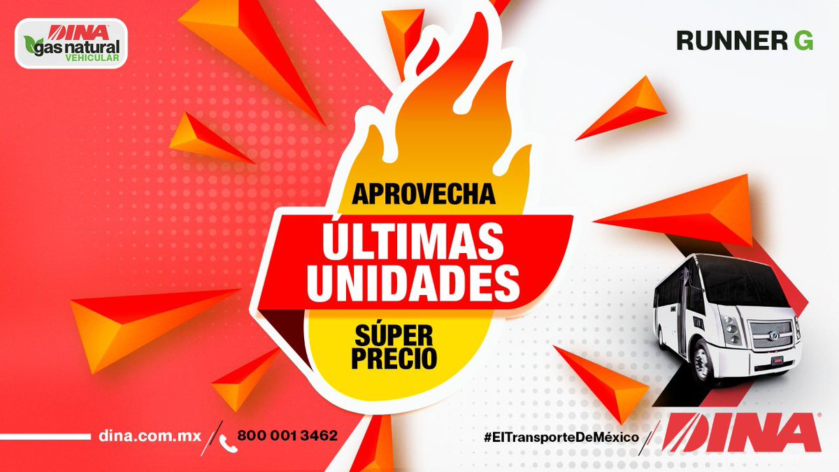 DINAmx's tweet photo. 🔥APROVECHA ESTE MOMENTO🔥
Última oportunidad para ahorrar en combustible y hacer la mejor inversión. Avanza con #RUNNER9G 🚌 🌱
Cotiza el tuyo.
📞Llámanos: 800 001 3462
Visítanos: https://t.co/OIsWwS3x1R /www.dicomer.mx
#GasNatural #Vehicular #DINA #ElTransporteDeMéxico https://t.co/vDLJB8KDDo