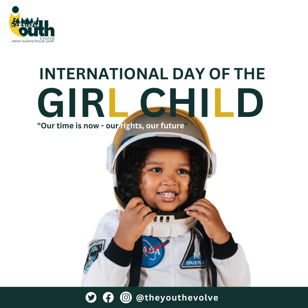 Happy International Day of the Girl Child!!

Commit to Protect and promote the rights of girls from all forms of Gender based violence.

#rethinkinggenderviolence
#speakupstandoutng
#shestandsforpeace
#saynotosgbv
#theyouthevolve
#sexualoffencewatchobservers