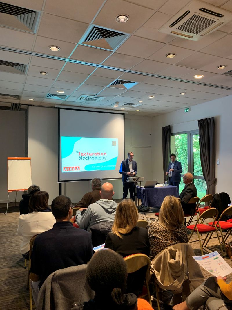 Retour sur notre réunion d'information sur le sujet de la facture électronique du 6 octobre dernier.

Un auditoire attentif aux éléments préparés par notre Groupement <a href="/_AUDECIA_/">AUDECIA</a>  et rapidement convaincu de la nécessité d'avancer étape par étape jusqu'en 2024.