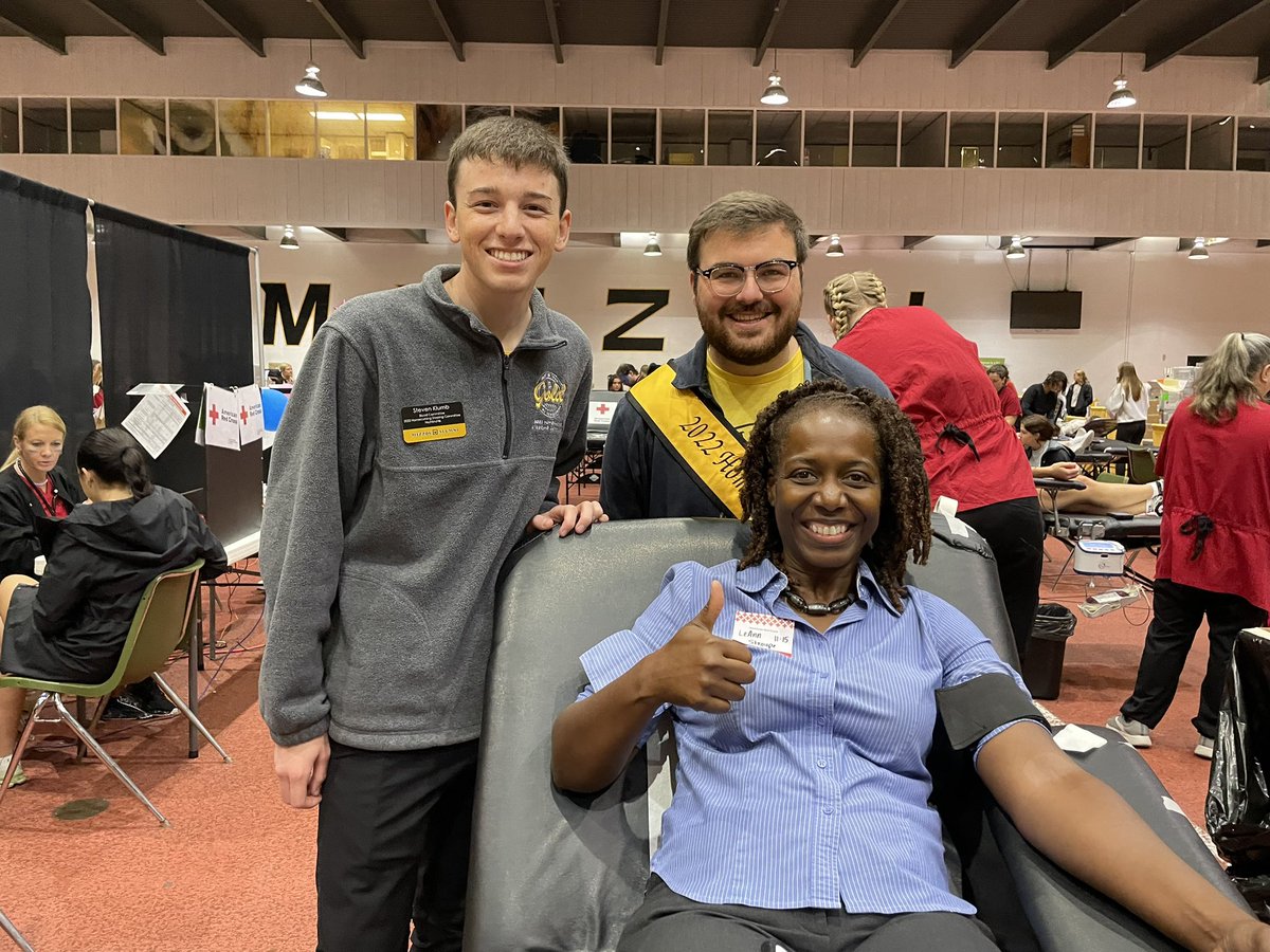 Thank you LeAnn Stroupe of MU Visitor Relations for donating! #MUBloodDrive