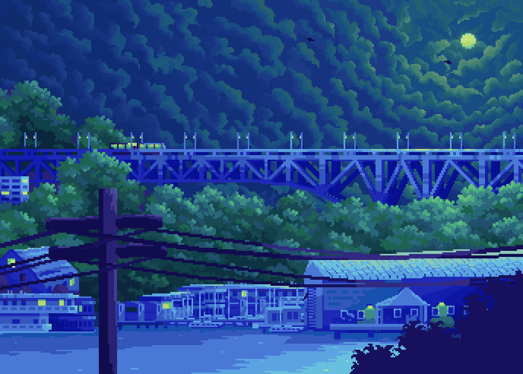 Myartbytes1's tweet photo. hello I do pixel art landscapes :-) #PortfolioDay https://t.co/Mo53e8uHoR