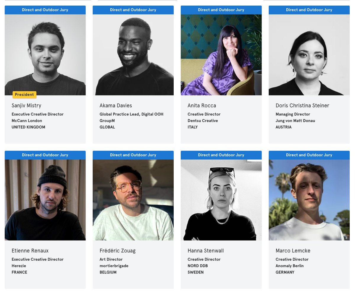 <a href="/AkamaDavies/">Akama Davies</a> <a href="/GroupMWorldwide/">GroupM is now WPP Media</a> @GroupMNexus <a href="/eurobest/">Eurobest</a> Check out the entire jury panel for ‘Direct and Outdoor’ at Eurobest here: lnkd.in/eWUW_8Cw. 

#Eurobest2022