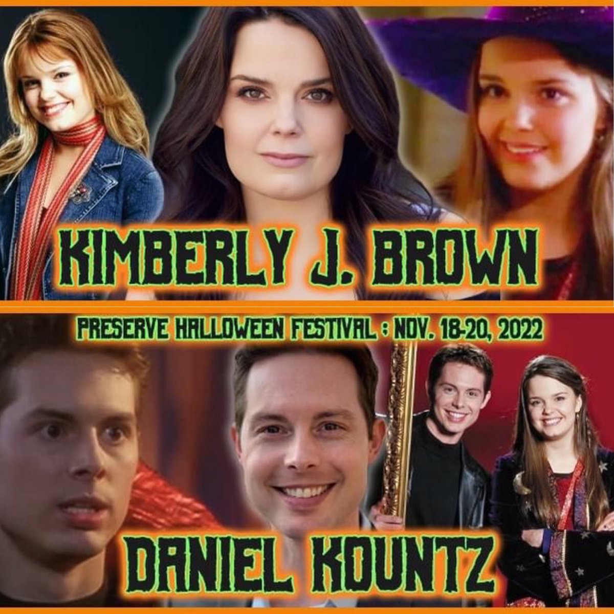 Hey, Texas! @danielkountz and I are appearing at the Preserve Halloween Fest in Irving from November 18-20! We’ll be there all weekend (along w/ our other #halloweentown cast member @Heyjude629) signing autographs & meeting fans! Check out preserveHalloweenfest.com for more info 🎃